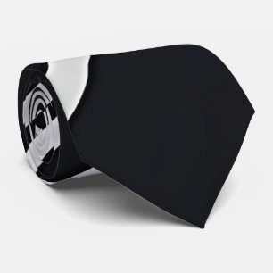 Cravate noir Gras Argent