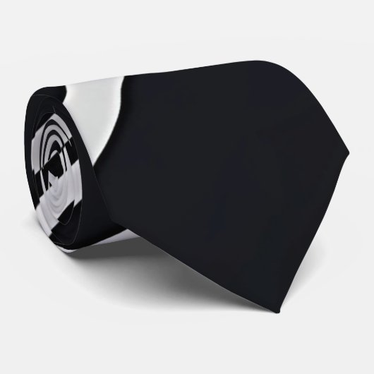 Cravate noir Gras Argent (Roulé)