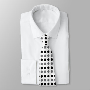Cravate Noir Gris pois