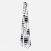 Cravate Noir Gris pois (Dos)