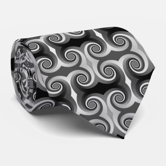 Cravate Noir, Gris Soll Design Business ou robe (Roulé)