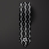 Cravate Noir Honeycomb Décontracté