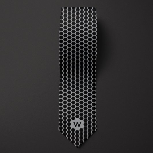Cravate Noir Honeycomb Décontracté