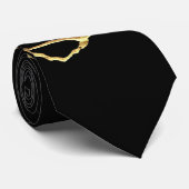 Cravate Noir Kintsugi Ancien Kintsukuroi (Roulé)