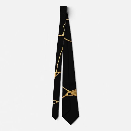Cravate Noir Kintsugi Ancien Kintsukuroi (Dos)