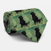 Cravate Noir-Laboratoire-Se reposer, (Roulé)