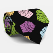 Cravate Noir mignon de chef de pâtisserie de motif de (Roulé)