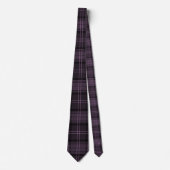Cravate Noir, Mulberry, Purple Plaid Tartan Motif (Devant)