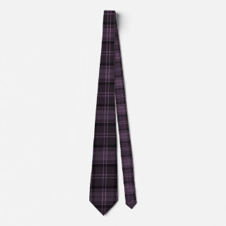 Cravate Noir, Mulberry, Purple Plaid Tartan Motif
