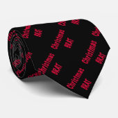 Cravate Noir Noir Bré de Noël (Roulé)