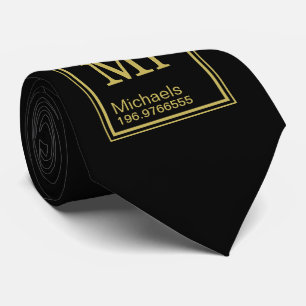 Cravate Noir nommé fait sur commande de Tableau périodique