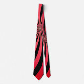 Cravate Noir, Rayure Rouge  (Devant)