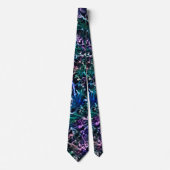 Cravate Noir rose Turquoise Cosmique Abstrait Fluide Nebul (Devant)