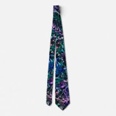 Cravate Noir rose Turquoise Cosmique Abstrait Fluide Nebul (Dos)