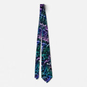 Cravate Noir rose Turquoise Cosmique Abstrait Fluide Nebul (Dos)