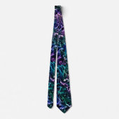 Cravate Noir rose Turquoise Cosmique Abstrait Fluide Nebul (Dos)