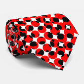 Cravate Noir rouge blanc (Roulé)