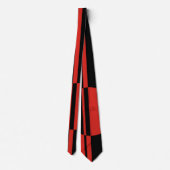 Cravate Noir rouge cercle moderne rayures positives négati (Dos)
