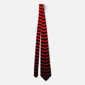 Cravate Noir rouge coloré rayé (Dos)