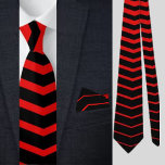 Cravate Noir rouge coloré rayé<br><div class="desc">Cravate rayé noir rouge.</div>