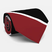 Cravate Noir rouge et blanc (Roulé)