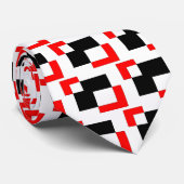 Cravate Noir, rouge et habillé (Roulé)