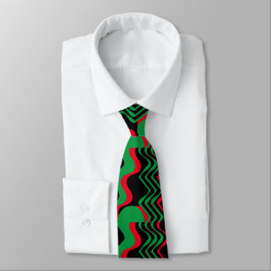 CRAVATE NOIR ROUGE ET VERT