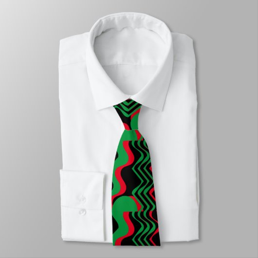 CRAVATE NOIR ROUGE ET VERT (Attaché)
