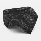 Cravate Noir Sequin Effet Neckware (Roulé)