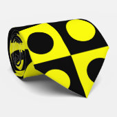 Cravate noir sur jaune et jaune sur noir (Roulé)