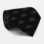 Cravate Noir sur Lion noir Unicorn Emblem Tuxedo (Roulé)