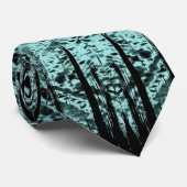 Cravate Noir tribal abstrait de vert de turquoise de motif (Roulé)