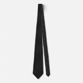 Cravate Noir Vertical Tuxedo Stripe Charcoal Gris Formel (Devant)