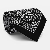 Cravate noire 2 de Bandana (Roulé)
