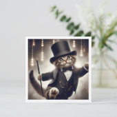 Cravate noire, anniversaire de chat, invitation de (Debout devant)