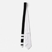 Cravate Noire Avec Bandes Blanches (Dos)