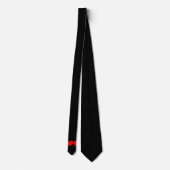 Cravate noire avec double coeur rouge (Dos)