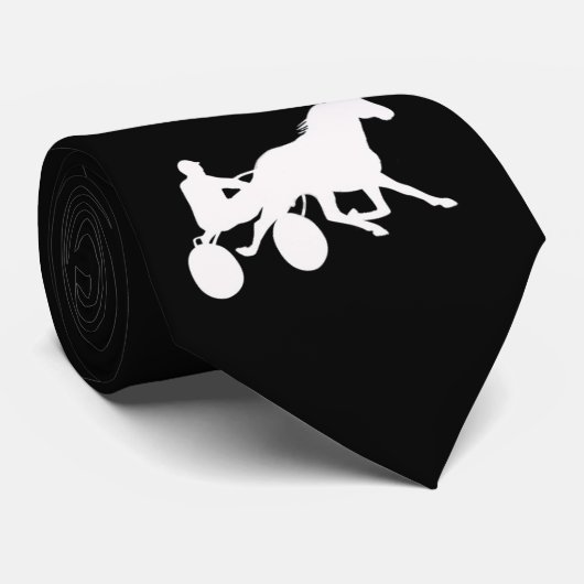 Cravate noire avec le logo de trotteur (Roulé)