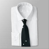 Cravate noire avec Motif élégant à points blancs (Attaché)