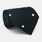 Cravate noire avec Motif élégant à points blancs (Roulé)