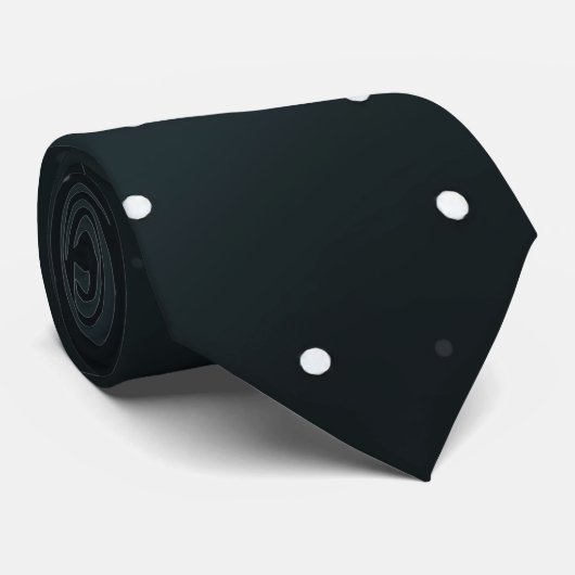 Cravate noire avec Motif élégant à points blancs (Roulé)