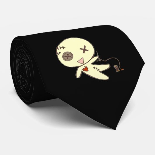 Cravate noire cool de Pin (Roulé)