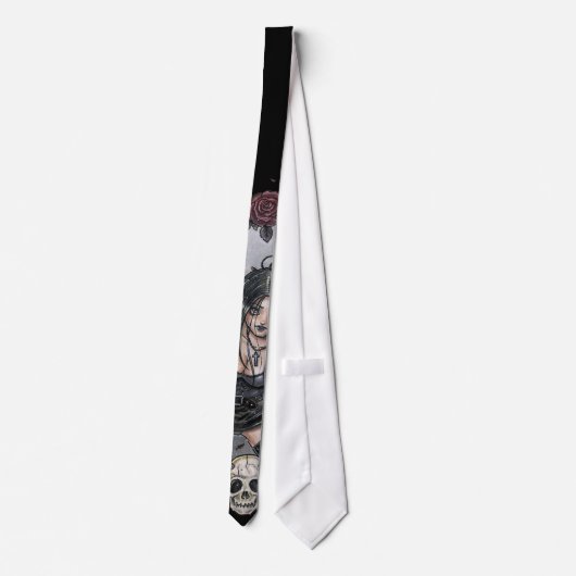 Cravate noire d'ange de misère (Dos)