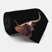 Cravate noire de boeuf de Longhorn - personnaliser (Roulé)