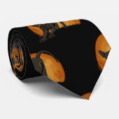 Cravate noire de chat de sphynx de Halloween (Roulé)