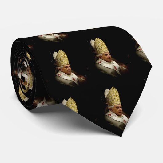 Cravate noire de pape Benoît (Roulé)