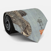 Cravate noire de poissons de Koi (Roulé)