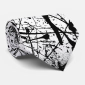 Cravate noire d'éclaboussure (Roulé)