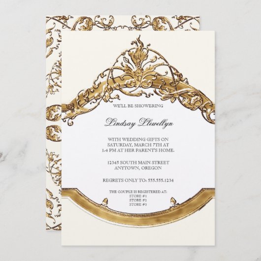 Cravate noire Elegance 2, Invitation Fête des mari (Devant / Derrière)