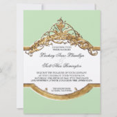 Cravate noire Elégance 2, Mariage d'or Invitations (Devant)